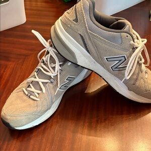 New Balance Tan and White Athletic Shoes